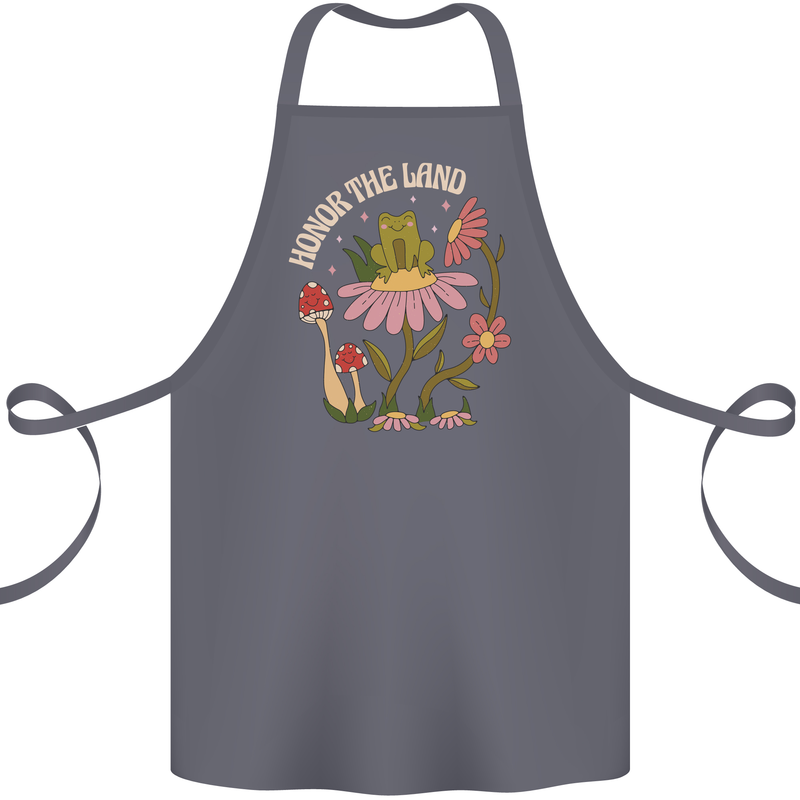 Honor the Land Frog Climate Change Hippy Cotton Apron 100% Organic Steel