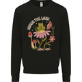 Honor the Land Frog Climate Change Hippy Kids Sweatshirt Jumper Black