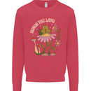 Honor the Land Frog Climate Change Hippy Kids Sweatshirt Jumper Heliconia