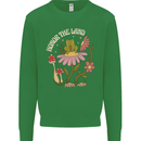 Honor the Land Frog Climate Change Hippy Kids Sweatshirt Jumper Irish Green