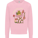 Honor the Land Frog Climate Change Hippy Kids Sweatshirt Jumper Light Pink