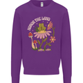 Honor the Land Frog Climate Change Hippy Kids Sweatshirt Jumper Purple