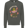 Honor the Land Frog Climate Change Hippy Kids Sweatshirt Jumper Storm Grey