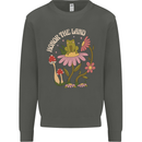 Honor the Land Frog Climate Change Hippy Kids Sweatshirt Jumper Storm Grey