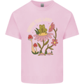Honor the Land Frog Climate Change Hippy Kids T-Shirt Childrens Light Pink