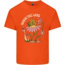 Honor the Land Frog Climate Change Hippy Kids T-Shirt Childrens Orange