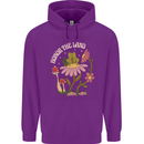 Honor the Land Frog Climate Change Hippy Mens 80% Cotton Hoodie Purple