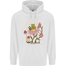Honor the Land Frog Climate Change Hippy Mens 80% Cotton Hoodie White