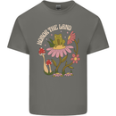Honor the Land Frog Climate Change Hippy Mens Cotton T-Shirt Tee Top Charcoal