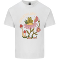 Honor the Land Frog Climate Change Hippy Mens Cotton T-Shirt Tee Top White