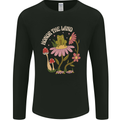 Honor the Land Frog Climate Change Hippy Mens Long Sleeve T-Shirt Black