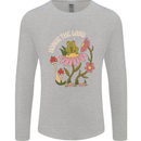 Honor the Land Frog Climate Change Hippy Mens Long Sleeve T-Shirt Sports Grey