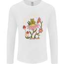 Honor the Land Frog Climate Change Hippy Mens Long Sleeve T-Shirt White