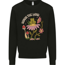 Honor the Land Frog Climate Change Hippy Mens Sweatshirt Jumper Black
