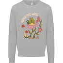Honor the Land Frog Climate Change Hippy Mens Sweatshirt Jumper Sports Grey