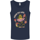 Honor the Land Frog Climate Change Hippy Mens Vest Tank Top Navy Blue