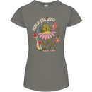 Honor the Land Frog Climate Change Hippy Womens Petite Cut T-Shirt Charcoal