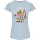 Honor the Land Frog Climate Change Hippy Womens Petite Cut T-Shirt Light Blue