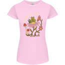 Honor the Land Frog Climate Change Hippy Womens Petite Cut T-Shirt Light Pink