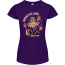 Honor the Land Frog Climate Change Hippy Womens Petite Cut T-Shirt Purple