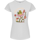 Honor the Land Frog Climate Change Hippy Womens Petite Cut T-Shirt White