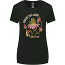 Honor the Land Frog Climate Change Hippy Womens Wider Cut T-Shirt Black