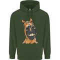 Horse Chops Equestrian Riding Childrens Kids Hoodie Forest Green
