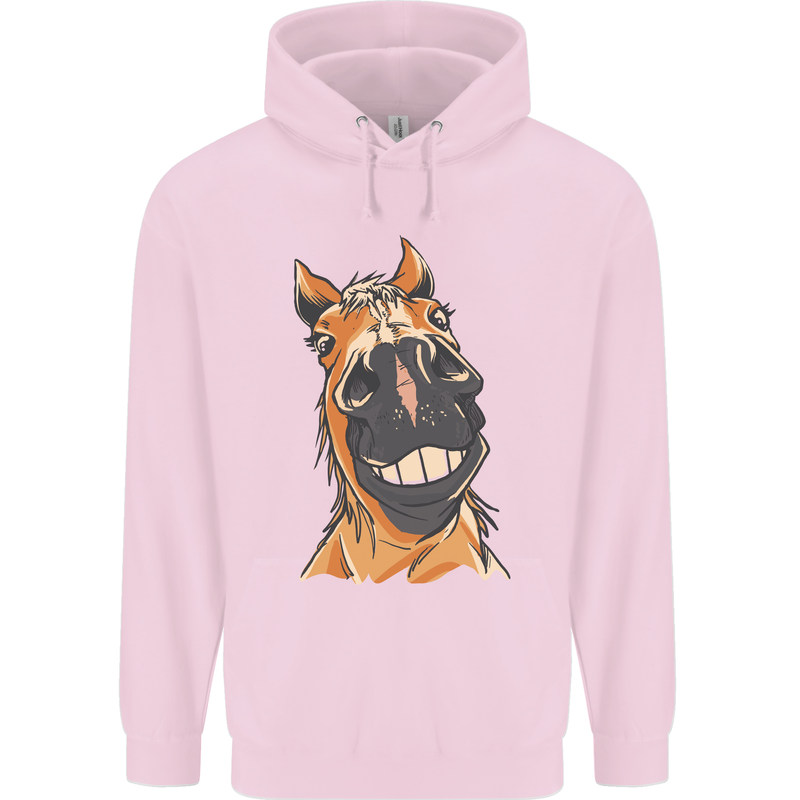 Horse Chops Equestrian Riding Childrens Kids Hoodie Light Pink