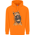 Horse Chops Equestrian Riding Childrens Kids Hoodie Orange