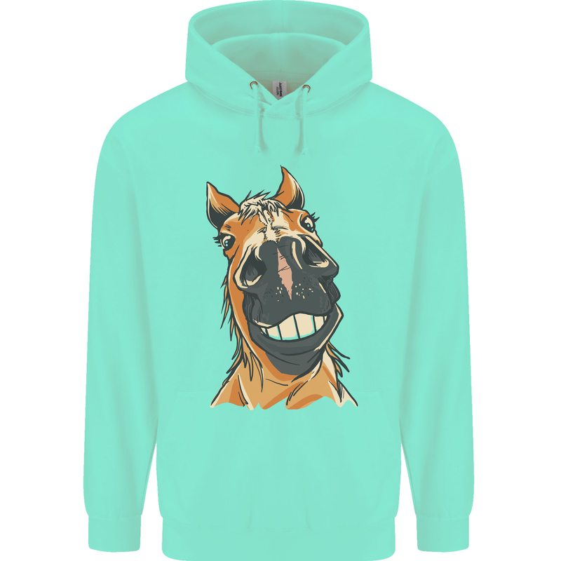 Horse Chops Equestrian Riding Childrens Kids Hoodie Peppermint