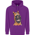 Horse Chops Equestrian Riding Childrens Kids Hoodie Purple