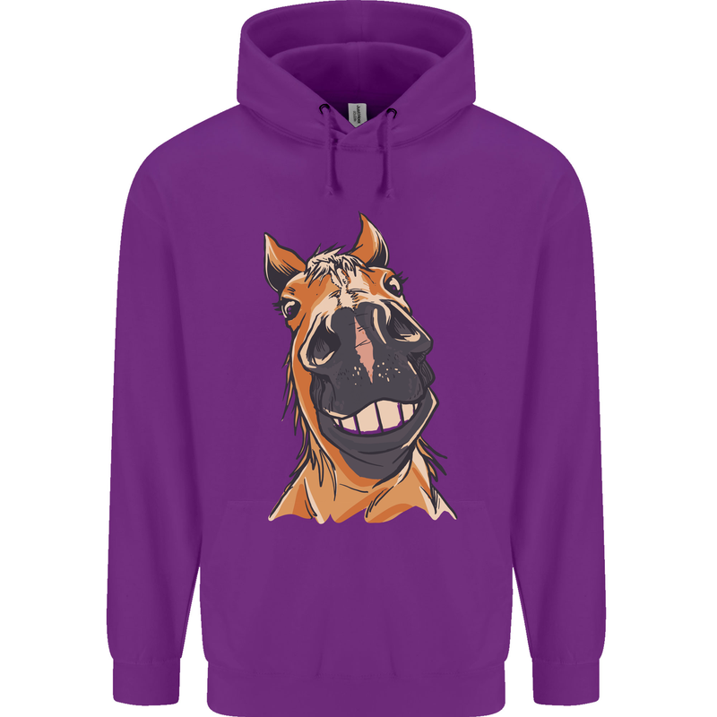Horse Chops Equestrian Riding Childrens Kids Hoodie Purple