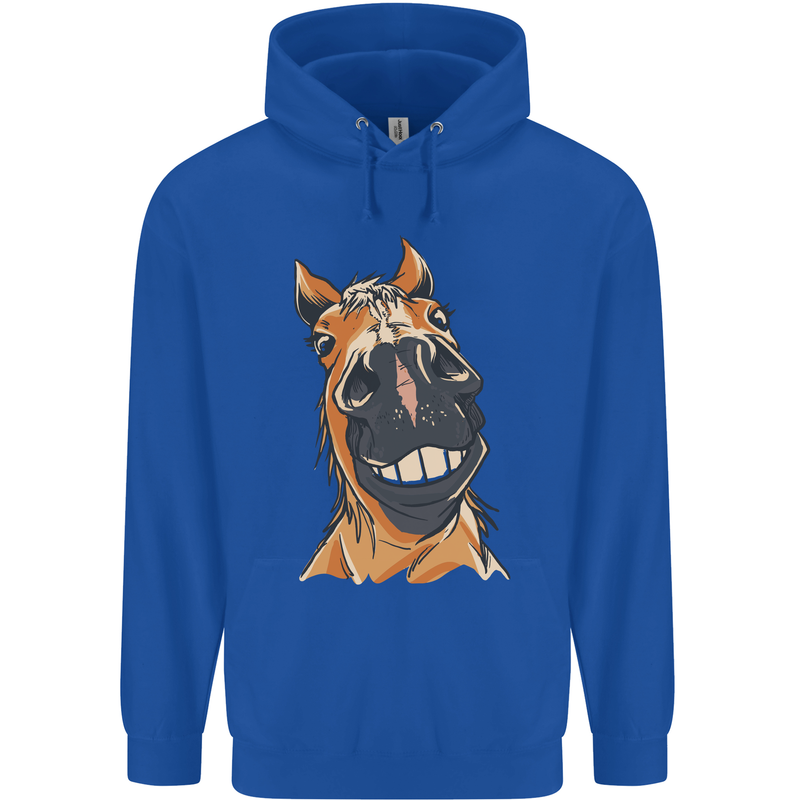 Horse Chops Equestrian Riding Childrens Kids Hoodie Royal Blue