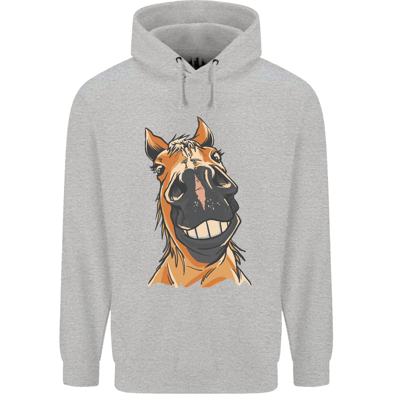 Horse Chops Equestrian Riding Childrens Kids Hoodie Sports Grey