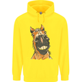 Horse Chops Equestrian Riding Childrens Kids Hoodie Yellow
