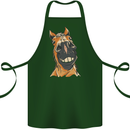 Horse Chops Equestrian Riding Cotton Apron 100% Organic Forest Green