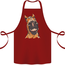 Horse Chops Equestrian Riding Cotton Apron 100% Organic Maroon