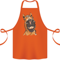 Horse Chops Equestrian Riding Cotton Apron 100% Organic Orange