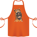 Horse Chops Equestrian Riding Cotton Apron 100% Organic Orange