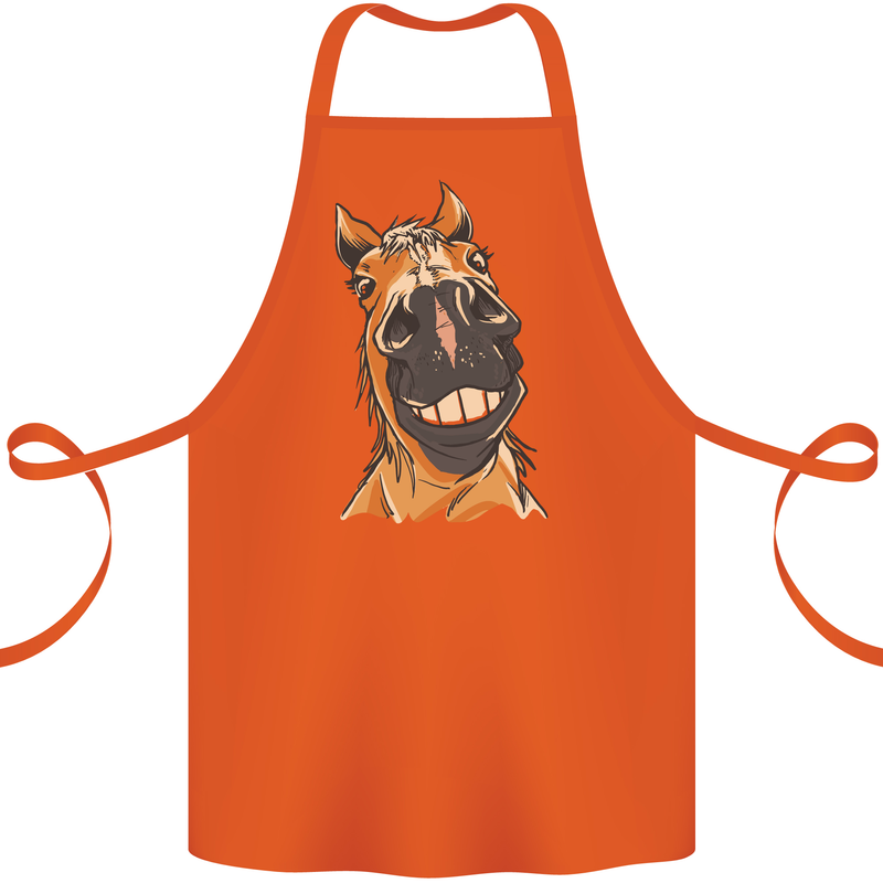 Horse Chops Equestrian Riding Cotton Apron 100% Organic Orange