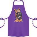 Horse Chops Equestrian Riding Cotton Apron 100% Organic Purple
