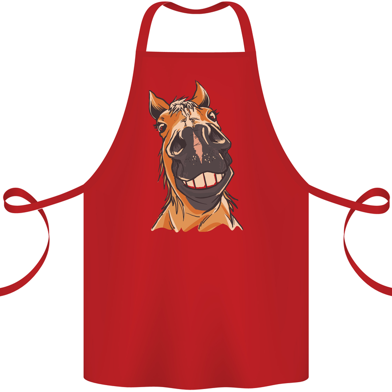 Horse Chops Equestrian Riding Cotton Apron 100% Organic Red