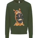 Horse Chops Equestrian Riding Kids Sweatshirt Jumper Forest Green