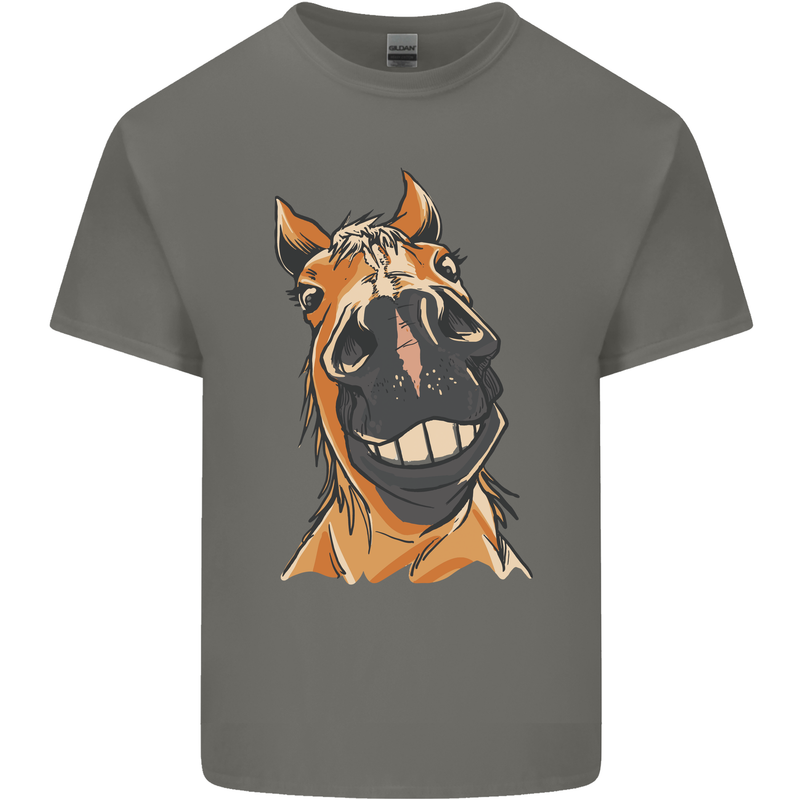 Horse Chops Equestrian Riding Kids T-Shirt Childrens Charcoal