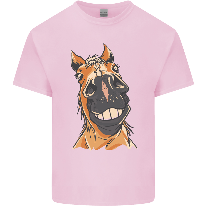 Horse Chops Equestrian Riding Kids T-Shirt Childrens Light Pink
