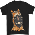 Horse Chops Equestrian Riding Mens T-Shirt 100% Cotton Black