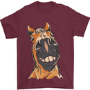 Horse Chops Equestrian Riding Mens T-Shirt 100% Cotton Maroon