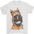 Horse Chops Equestrian Riding Mens T-Shirt 100% Cotton White