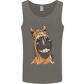 Horse Chops Equestrian Riding Mens Vest Tank Top Charcoal