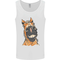 Horse Chops Equestrian Riding Mens Vest Tank Top White